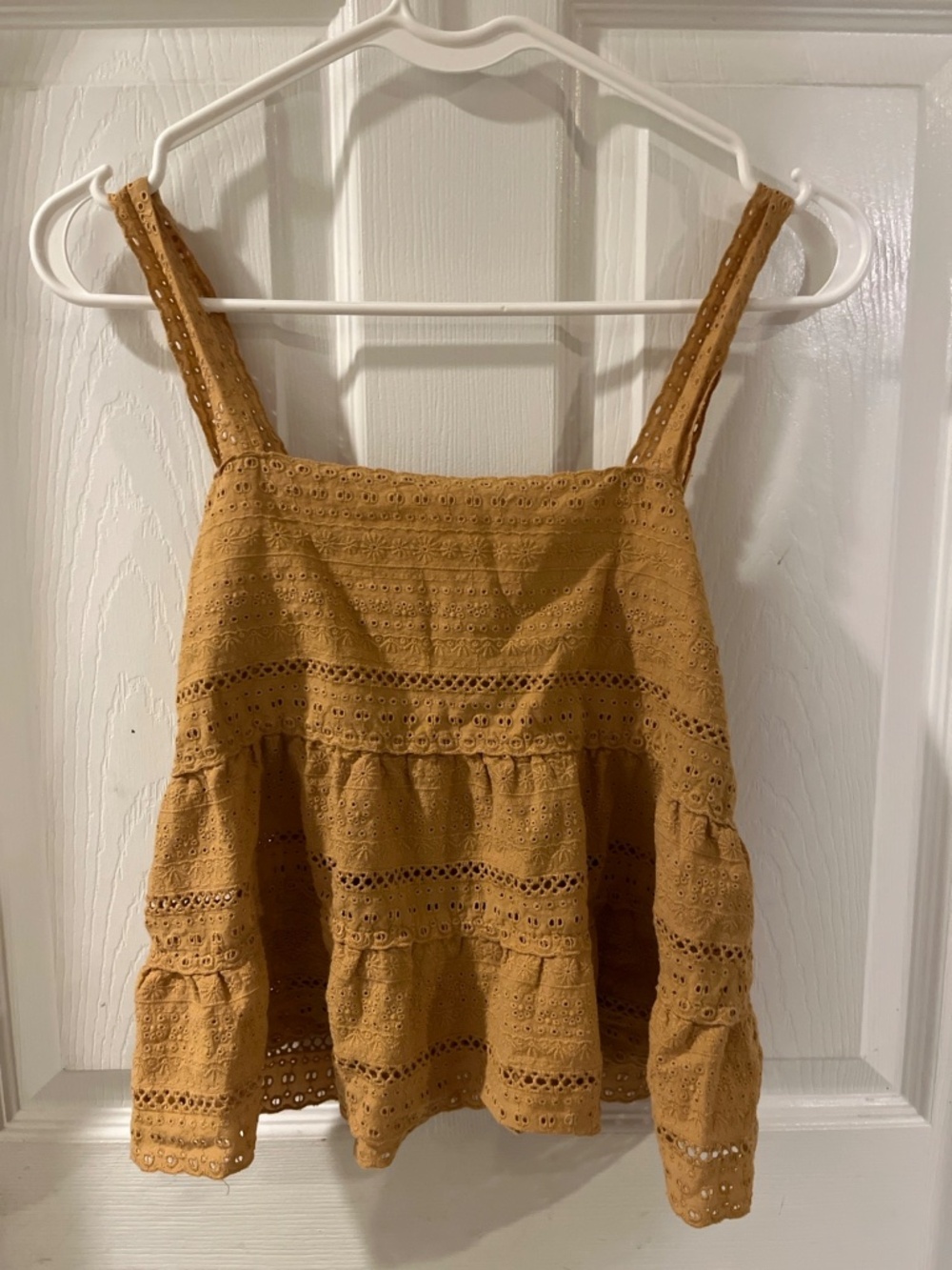 Aeropostale Brown Tiered Lace Cami Tank Top Size Medium